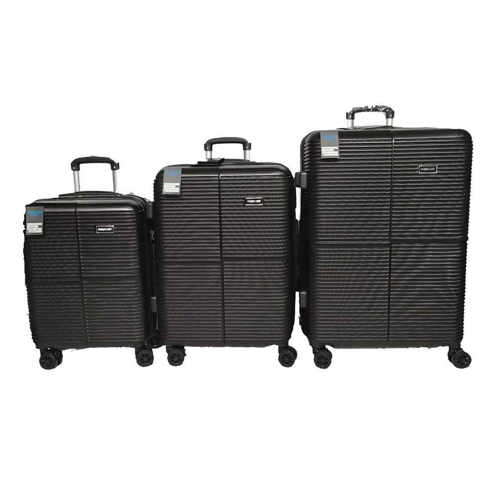 Σκληρές Βαλίτσες με Επέκταση Σετ 3 Τεμαχίων Forecast A922.ΜΑΥΡΟ