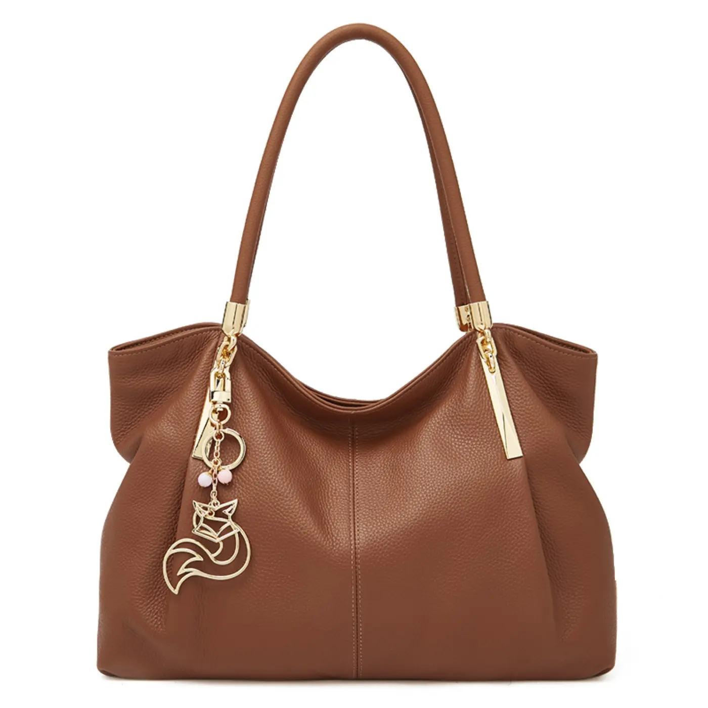 Δερμάτινη Γυναικεία Τσάντα Shopper ‘Ωμου Foxer 958136F καφέ 