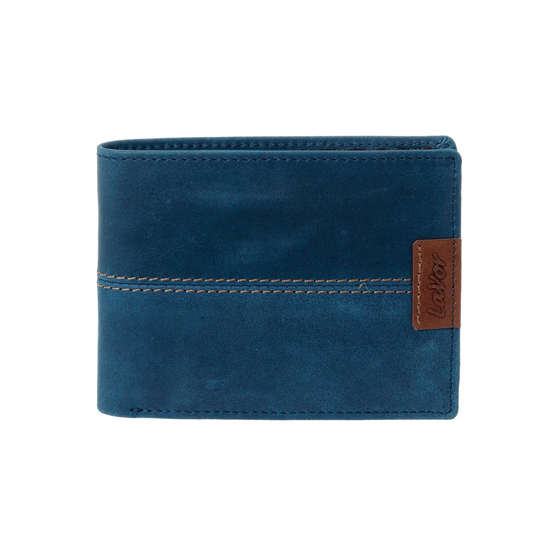 Ανδρικό Δερμάτινο Πορτοφόλι χωραει ταυτοτητα Μπλε Lavor-1-6063-navy