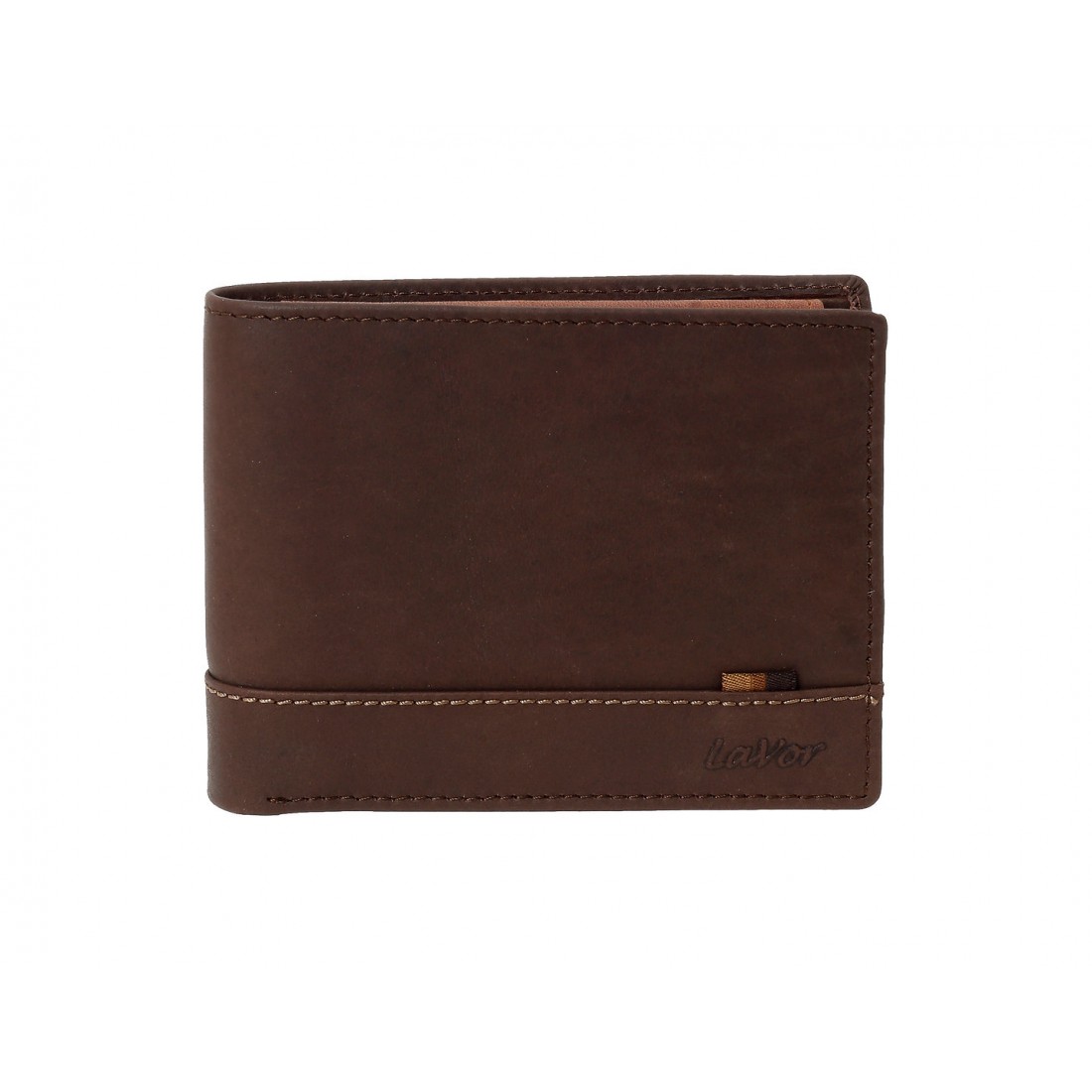 Ανδρικό Δερμάτινο Πορτοφόλι χωραει ταυτοτητα καφε Lavor-1-6064-brown