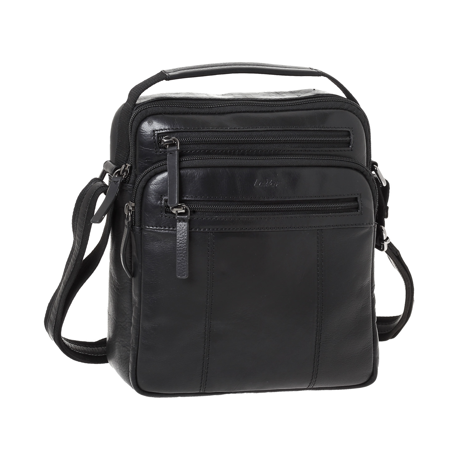 Δερμάτινo Ανδρικό Τσαντάκι Lavor-1-56-black