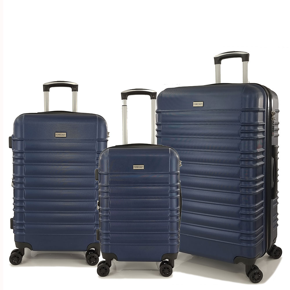 Σκληρές Βαλίτσες με Επέκταση Σετ 3 Τεμαχίων Forecast DQ2207-SET3. Μπλέ