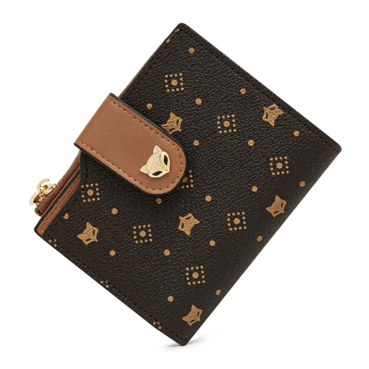 Γυναικείο PVC πορτοφόλι Foxer Γυναικείο PVC πορτοφόλι Foxer 2161006F καφέ  καφέ 