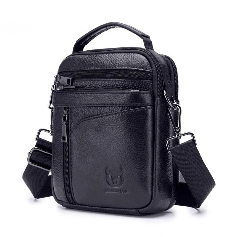 Δερμάτινο τσαντάκι ώμου Bull Captain DJB 222 μαύρο 