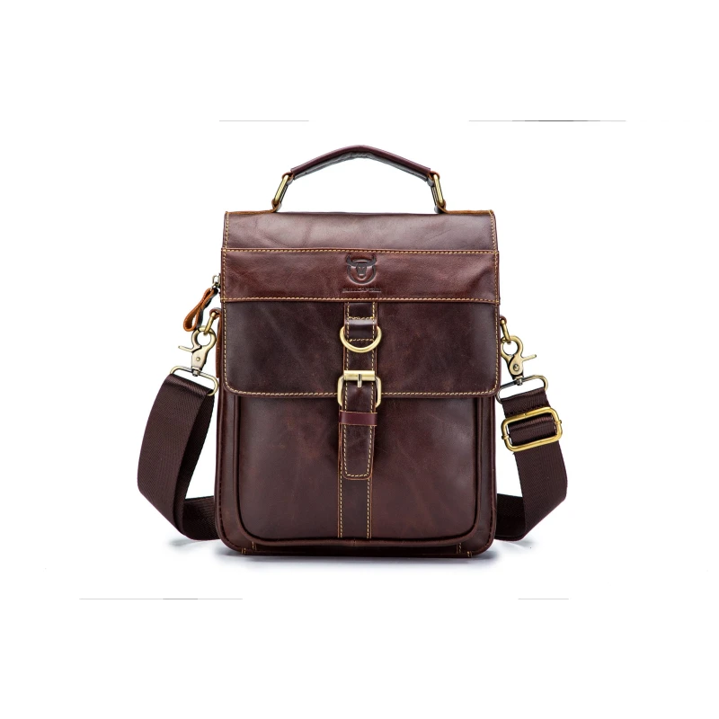 Δερμάτινο τσαντάκι ώμου Bull Captain DJB 302 σκούρο καφέ