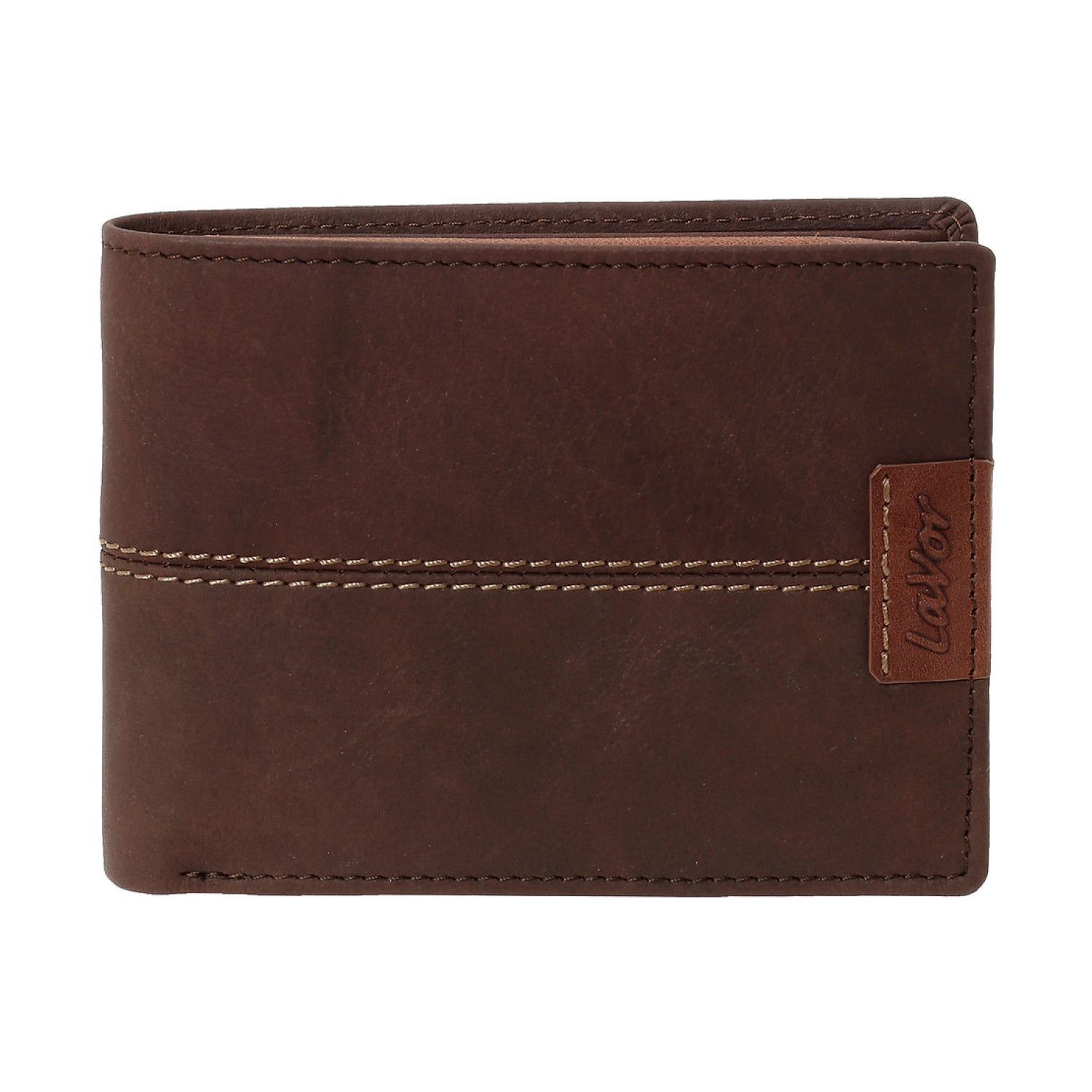 Ανδρικό Δερμάτινο Πορτοφόλι χωραει ταυτοτητα καφε Lavor-1-6063-brown