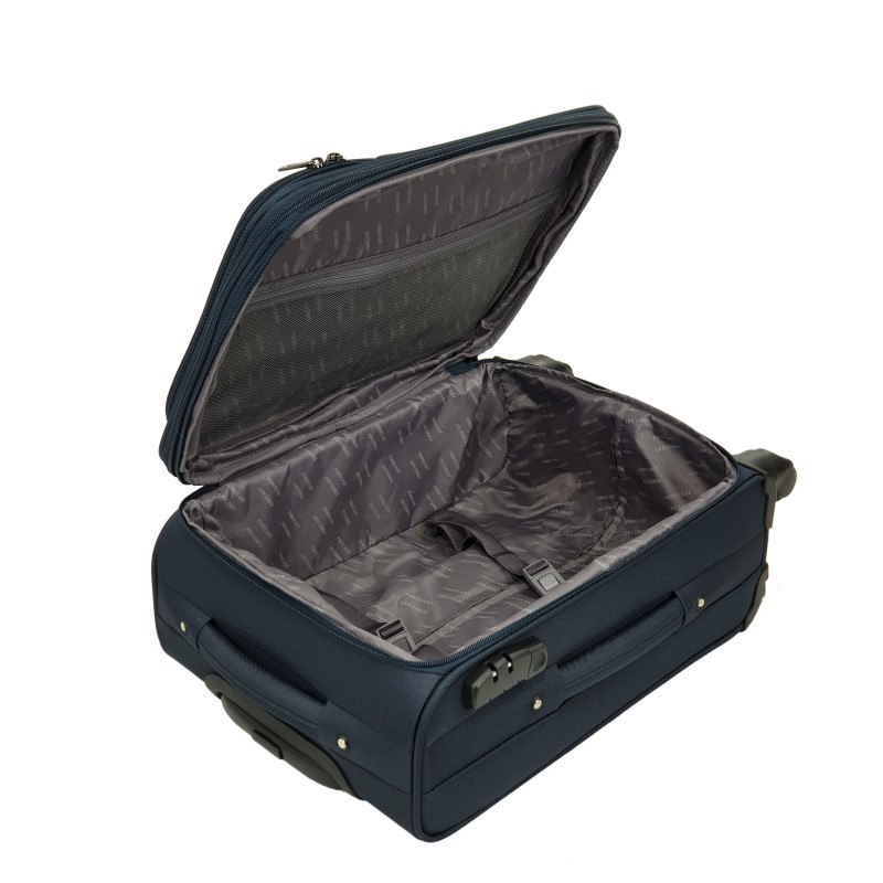 Υφασμάτινη Μεγαλη Βαλίτσα 4 Ρόδες Forecast 8317 Μπλε