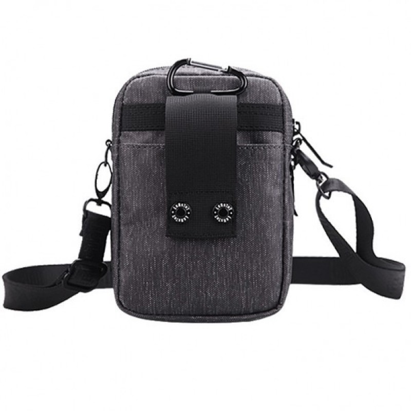 Ανδρικό  Τσαντάκι LEASTAT 996-3. Γκρι/Μαύρο ΜΙΚΡΟ