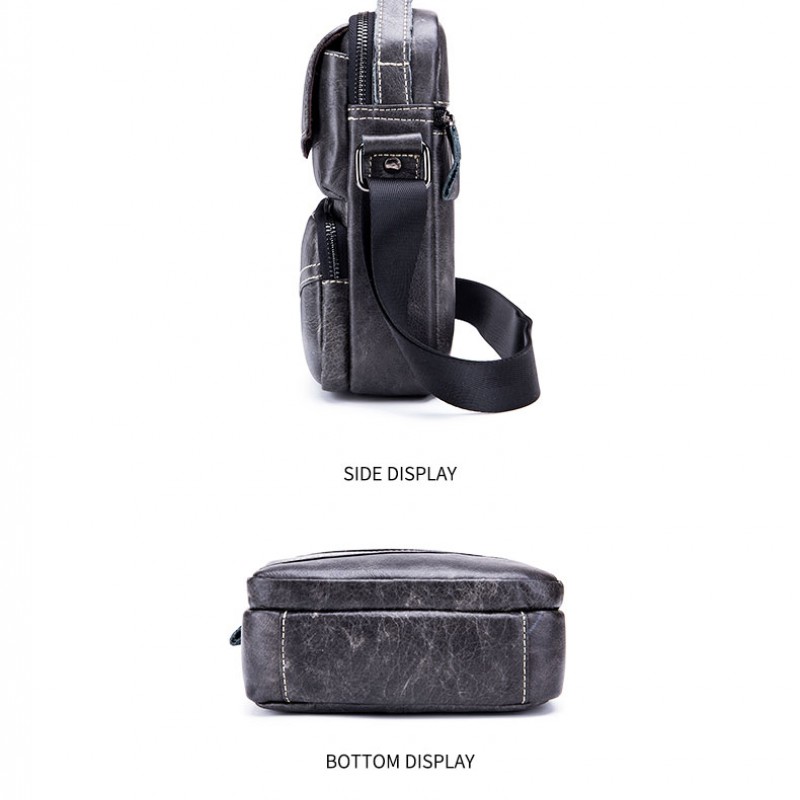 Δερμάτινο τσαντάκι ώμου Bull Captain DJB 040 μαύρο