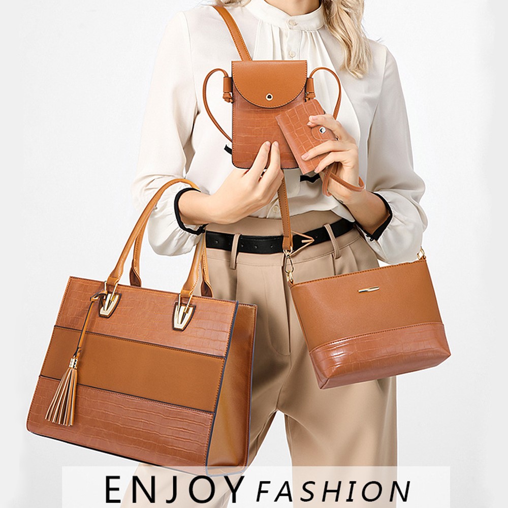 Γυναικείο σετ τσάντας χιαστί/ώμου/πορτοφόλι Cardinal 317 coffee