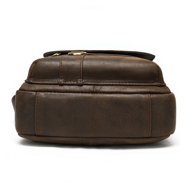 Δερμάτινο τσαντάκι ώμου Cardinal 8980 σκούρο καφέ