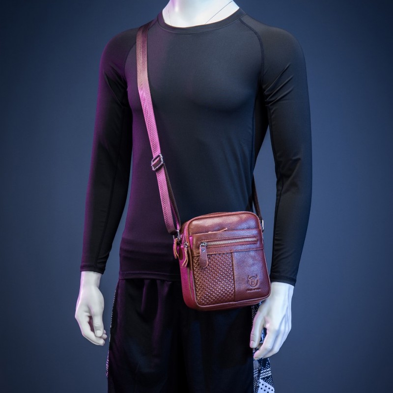 Δερμάτινο τσαντάκι ώμου Bull Captain DJB 010 καφέ