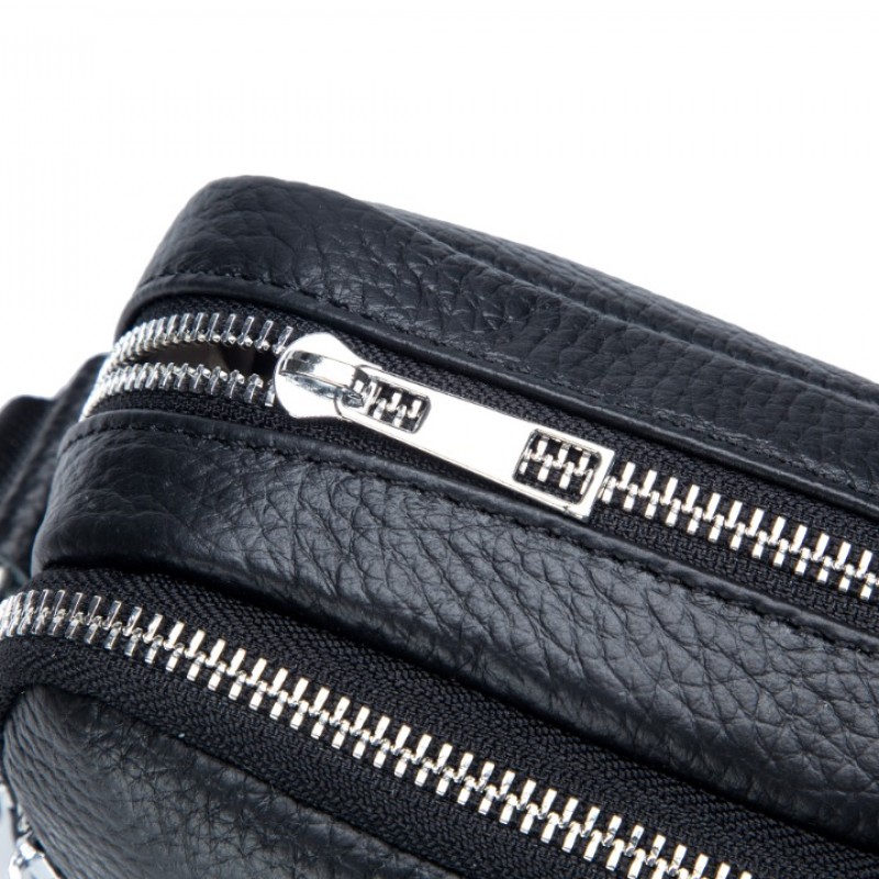 Δερμάτινο τσαντάκι ώμου Bull Captain DJB 023 μαύρο