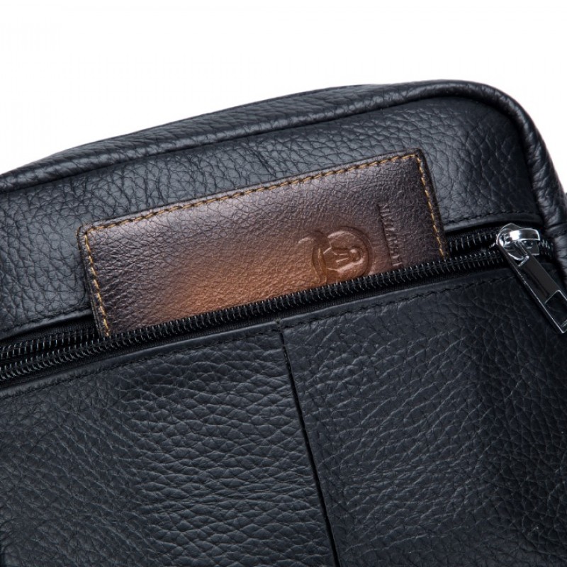 Δερμάτινο τσαντάκι ώμου Bull Captain DJB 023 μαύρο