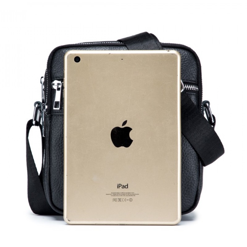 Δερμάτινο τσαντάκι ώμου Bull Captain DJB 023 μαύρο