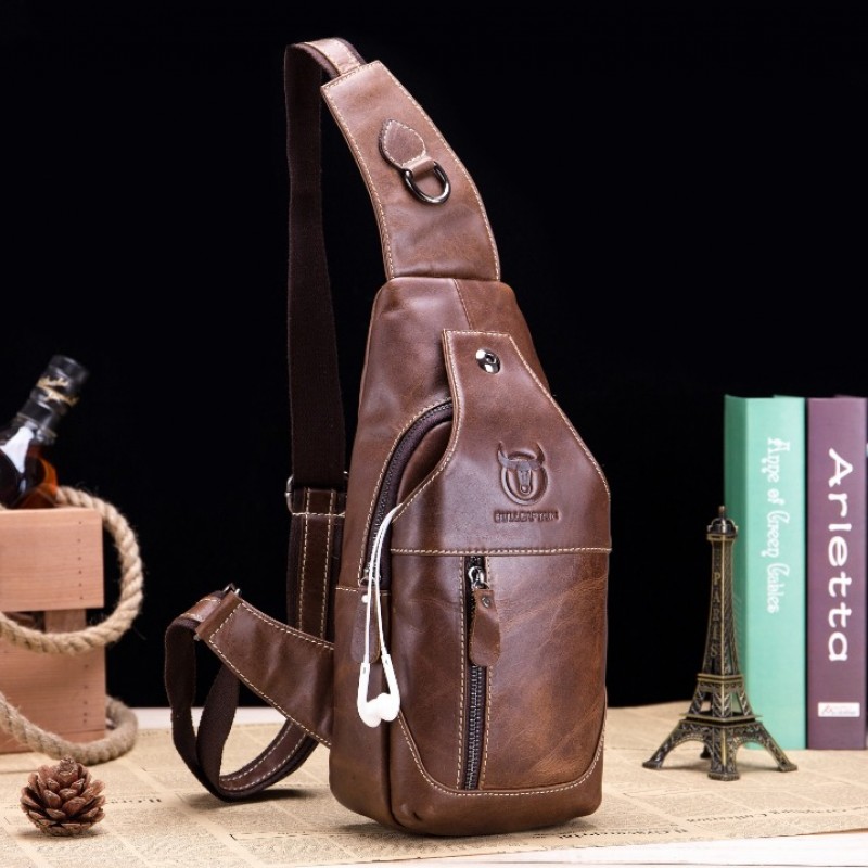 Δερμάτινο τσαντάκι body Bull Captain XB 019 καφέ