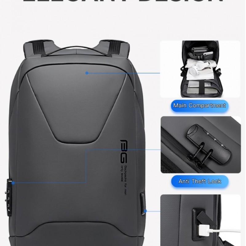 Σακίδιο πλάτης 21L Laptop 15,6” Bange 22188 μαύρο