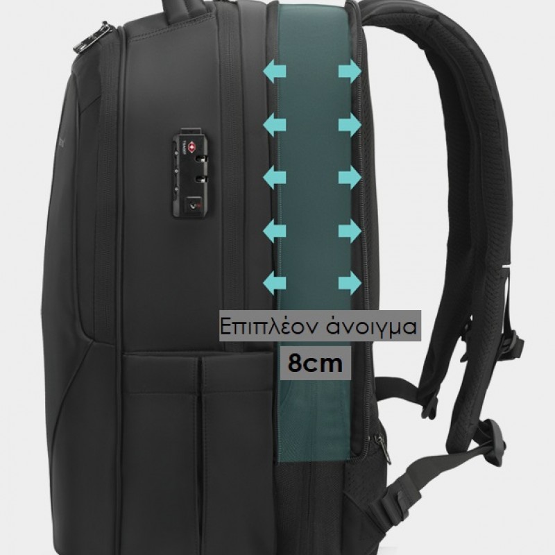 Tigernu Σακιδιο πλάτης ύφασμα laptop 17” T-B3106-Μαύρο