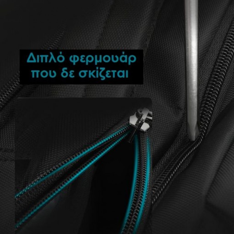 Tigernu Σακιδιο πλάτης ύφασμα laptop 17” T-B3106-Μαύρο