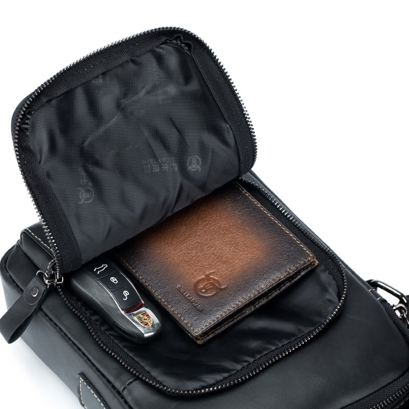 Δερμάτινο τσαντάκι ώμου Bull Captain DJB 300 μαύρο