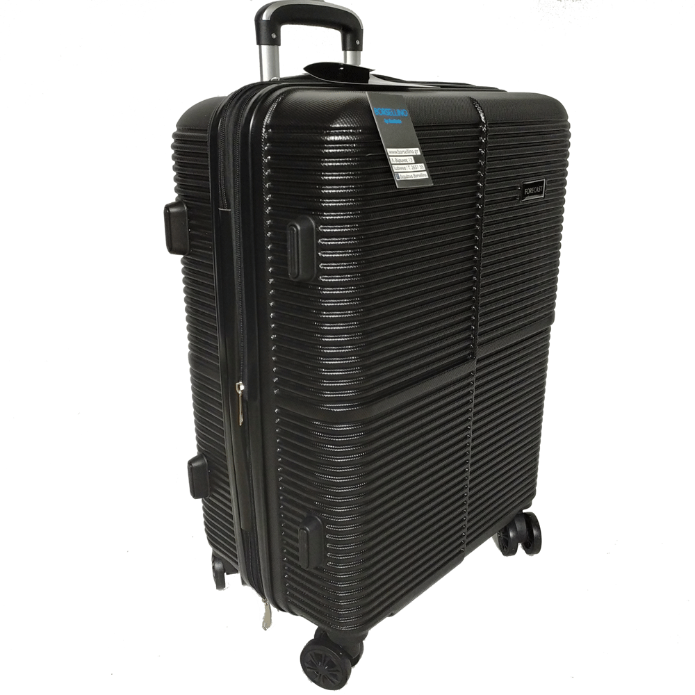 Σκληρές Βαλίτσες με Επέκταση Σετ 3 Τεμαχίων Forecast A922.ΜΑΥΡΟ