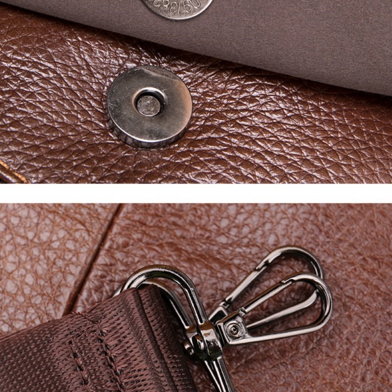 Δερμάτινο τσαντάκι ώμου 6037 black