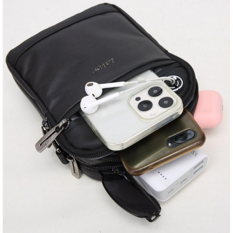 Lavor 709 Ανδρική Τσάντα Ώμου / Χιαστί σε μαυρο χρώμα