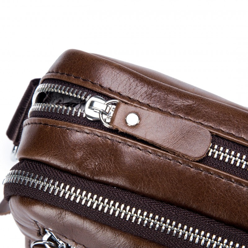 Δερμάτινο τσαντάκι ώμου Bull Captain DJB 016 καφέ 