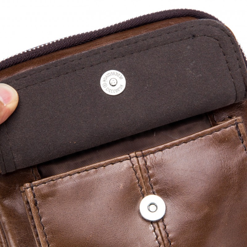 Δερμάτινο τσαντάκι ώμου Bull Captain DJB 016 καφέ 