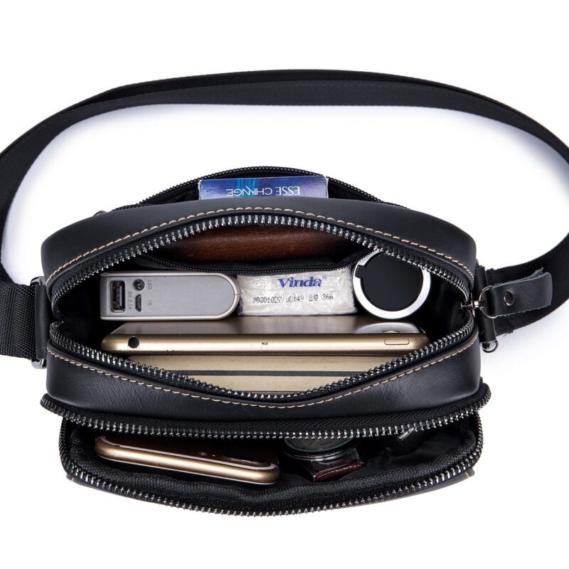 Δερμάτινο τσαντάκι ώμου Bull Captain DJB 07 μαύρο