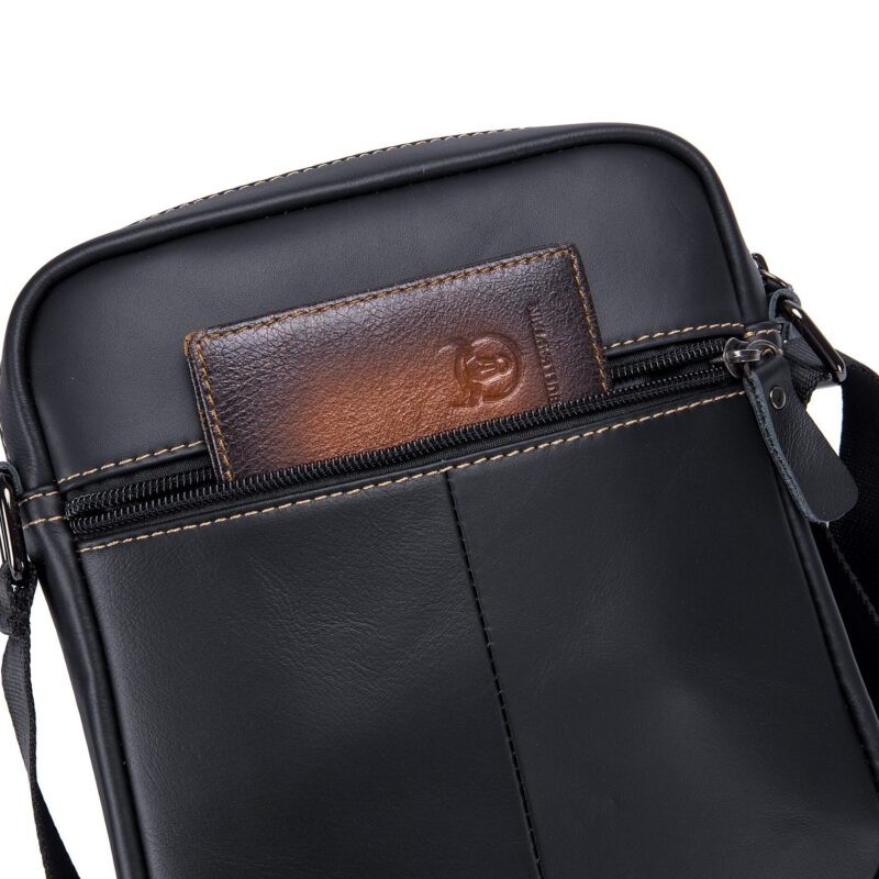 Δερμάτινο τσαντάκι ώμου Bull Captain DJB 07 μαύρο