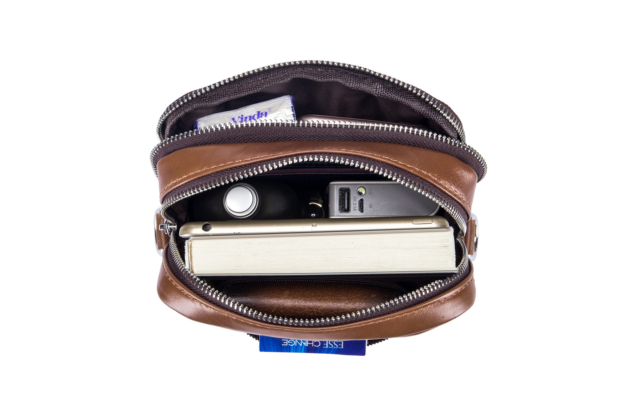 Δερμάτινο τσαντάκι ώμου Bull Captain DJB 09 καφέ