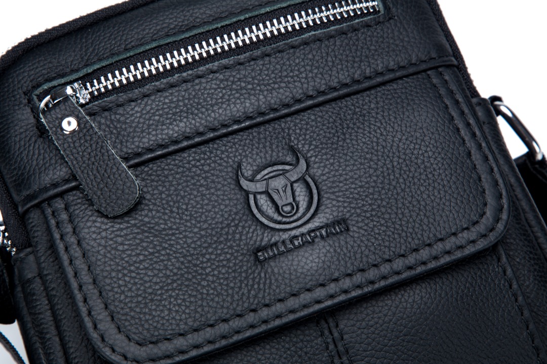 Δερμάτινο τσαντάκι ώμου Bull Captain DJB 016 μαύρο 
