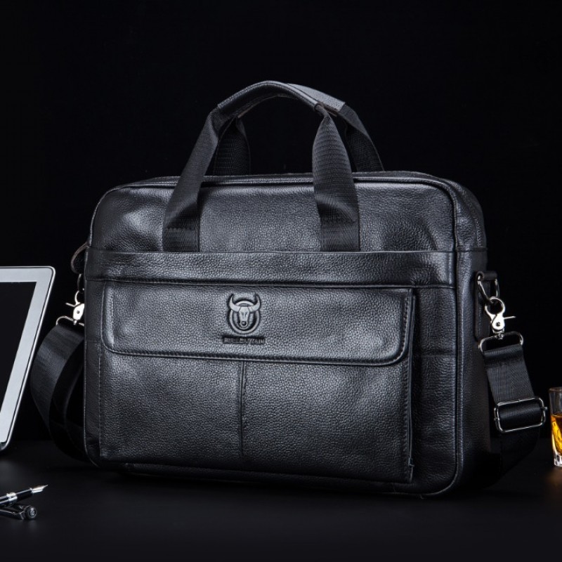 Δερμάτινος χαρτοφύλακας Bull Captain GWB-046 μαύρο 