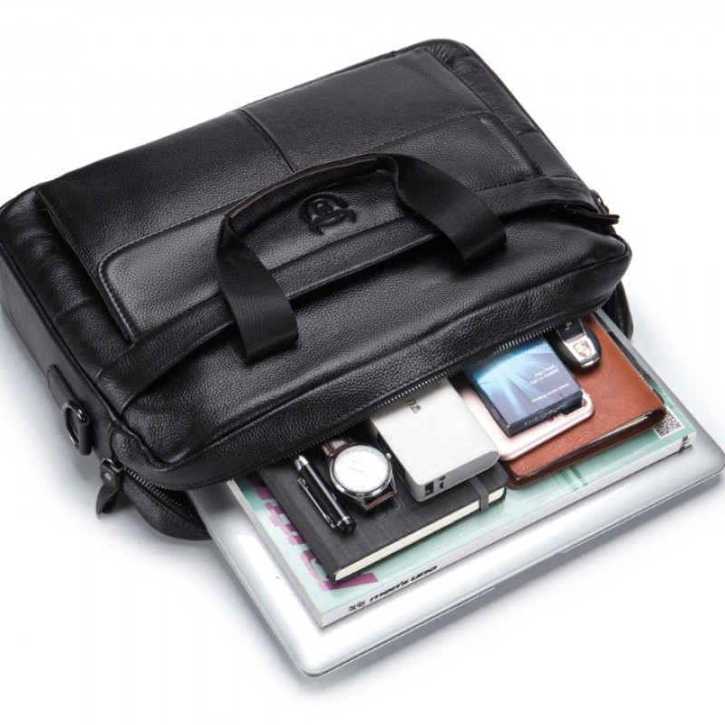 Δερμάτινος χαρτοφύλακας Bull Captain GWB-046 μαύρο 