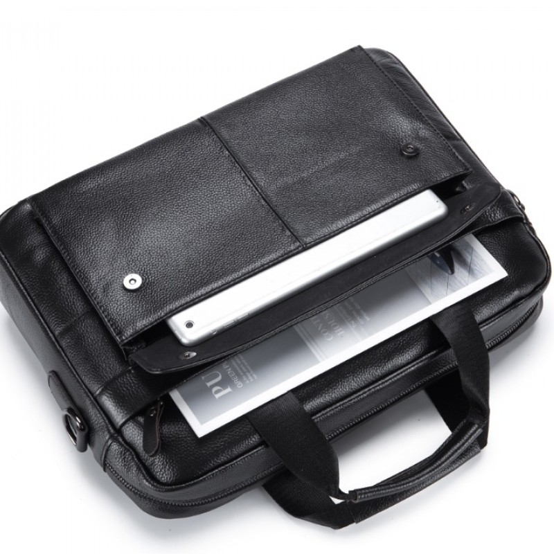 Δερμάτινος χαρτοφύλακας Bull Captain GWB-046 μαύρο 