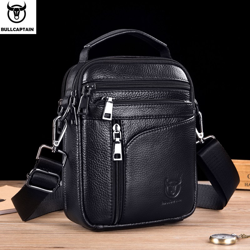 Δερμάτινο τσαντάκι ώμου Bull Captain DJB 222 μαύρο 