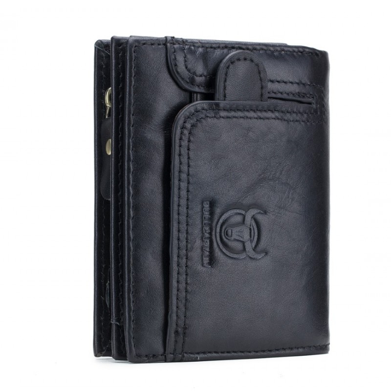 Δερμάτινο πορτοφόλι Bull Captain QB037 μαύρο 