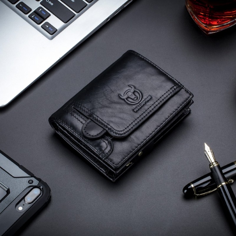 Δερμάτινο πορτοφόλι Bull Captain QB037 μαύρο 