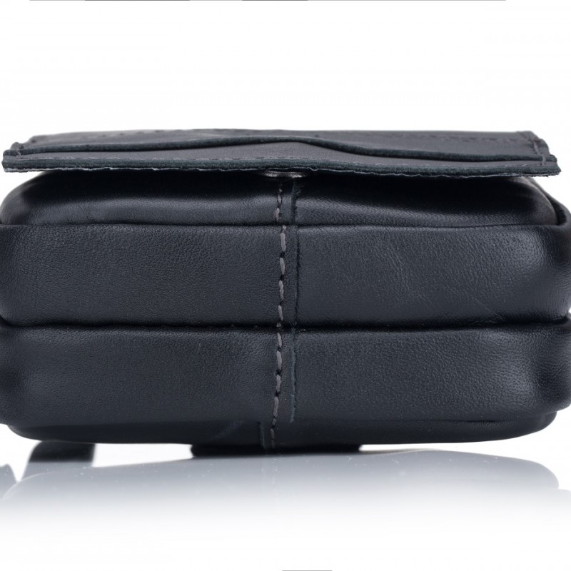 Δερμάτινο τσαντάκι μέσης Bull Captain YB012 Μαύρο