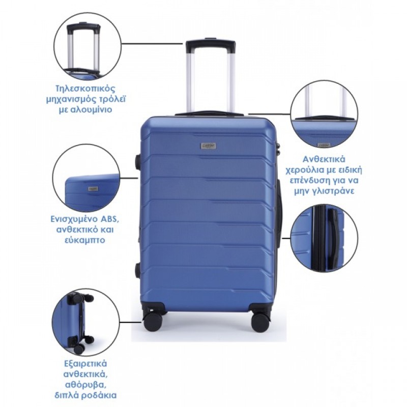 Lavor Βαλίτσες Σκληρές Σετ 3 Τεμαχίων 1-601 ΜΠΛΕ