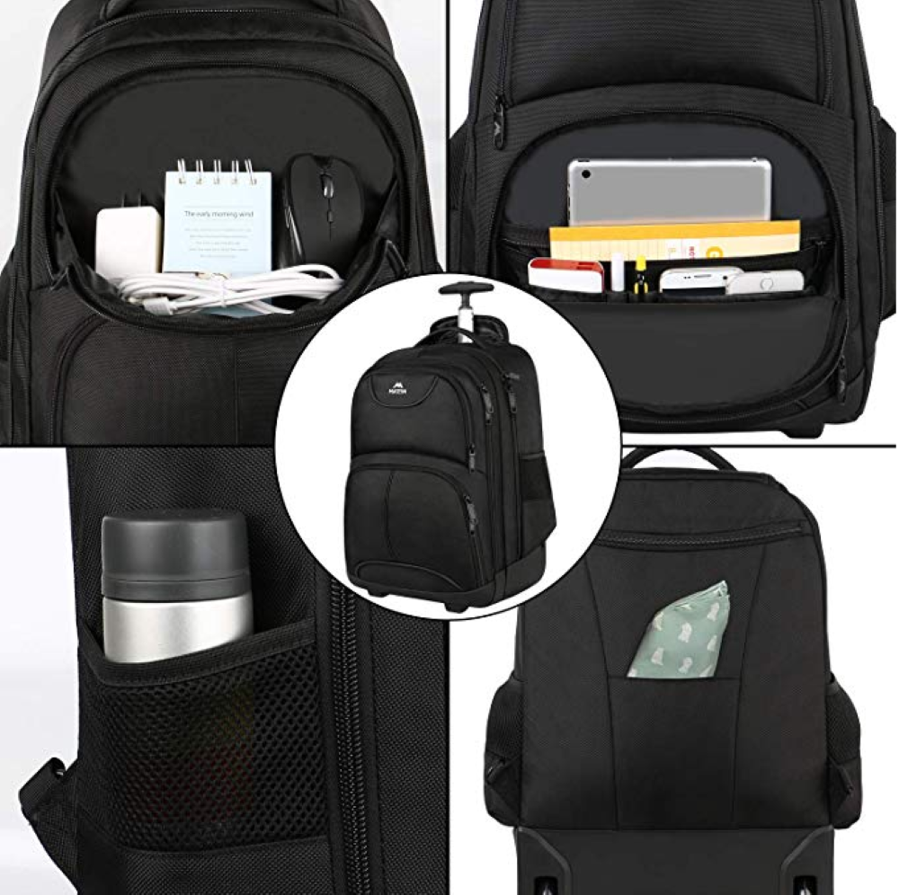Σακίδιο πλάτης Τροχήλατο 45L Laptop 18” Matein 1178 μαύρο 