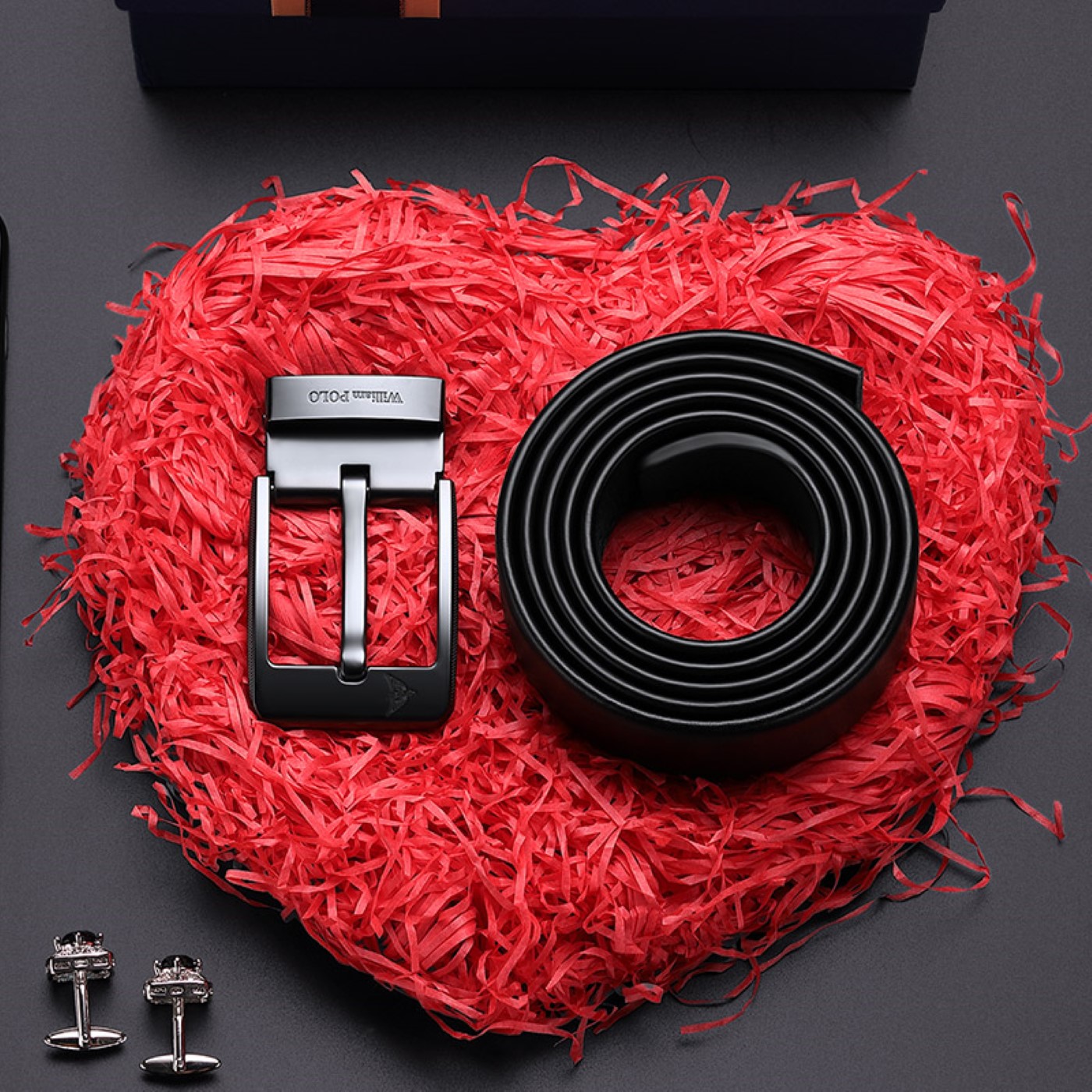 Ανδρική Ζώνη Δερμάτινη William Polo 20030 Black 