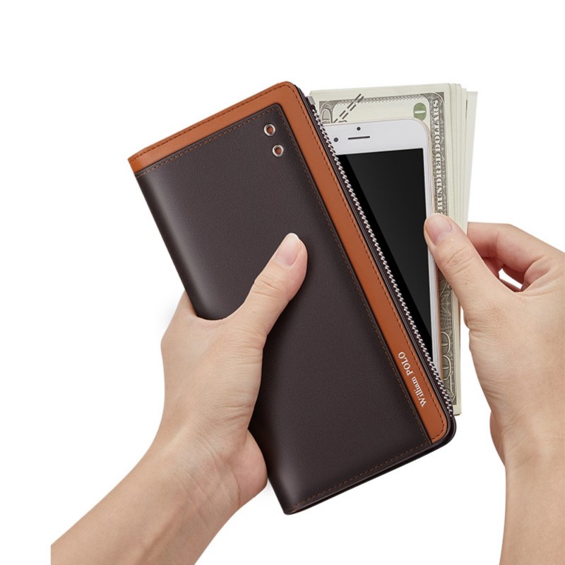 Δερμάτινο Ανδρικό πορτοφόλι William Polo 201499 brown 