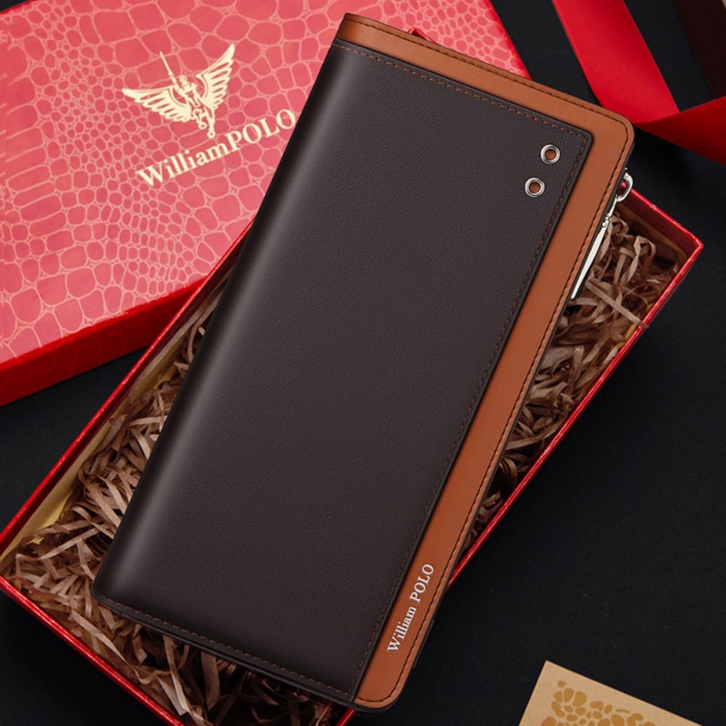 Δερμάτινο Ανδρικό πορτοφόλι William Polo 201499 brown 