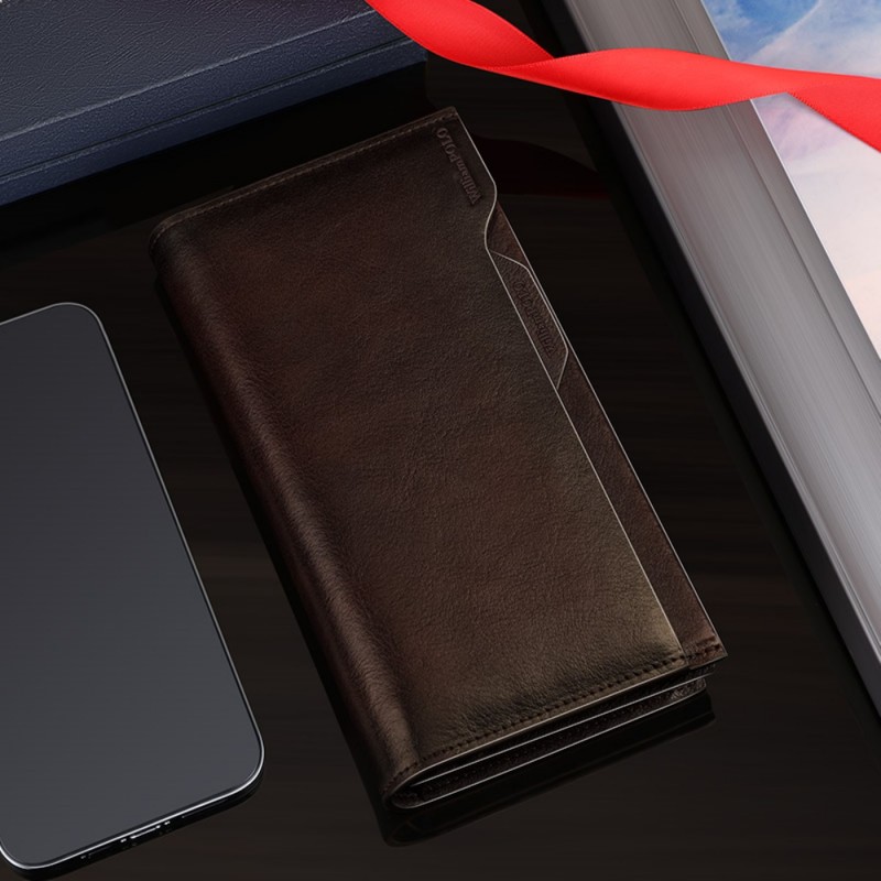 Δερμάτινο Ανδρικό πορτοφόλι William Polo 211566 dark brown 