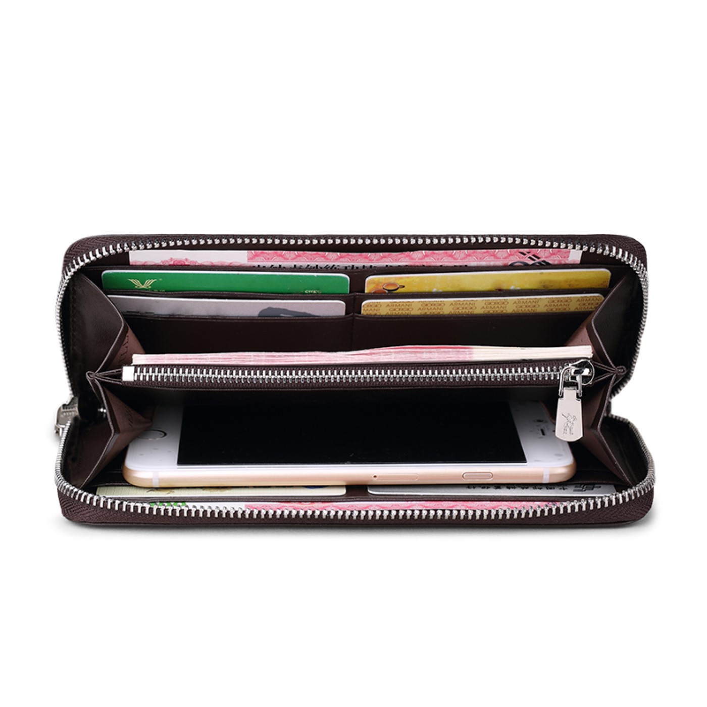 Δερμάτινο Ανδρικό πορτοφόλι William Polo 211566 dark brown 