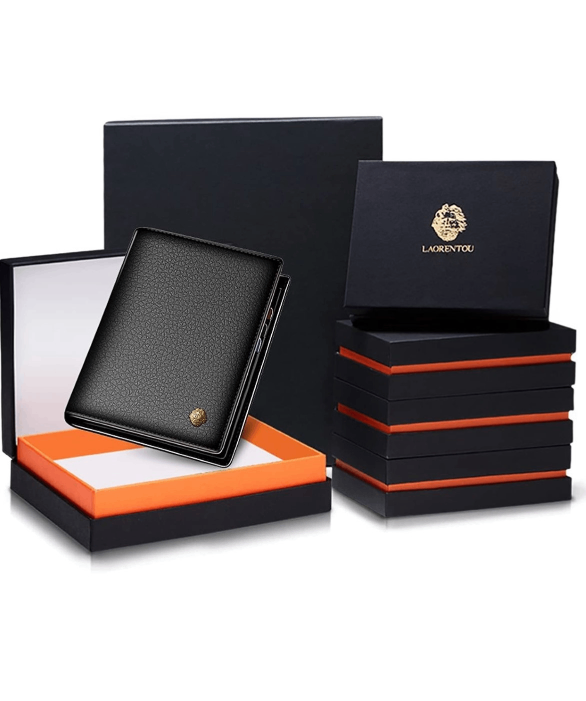 Δερμάτινο Ανδρικό πορτοφόλι Laorentou 321j002L μαύρο 