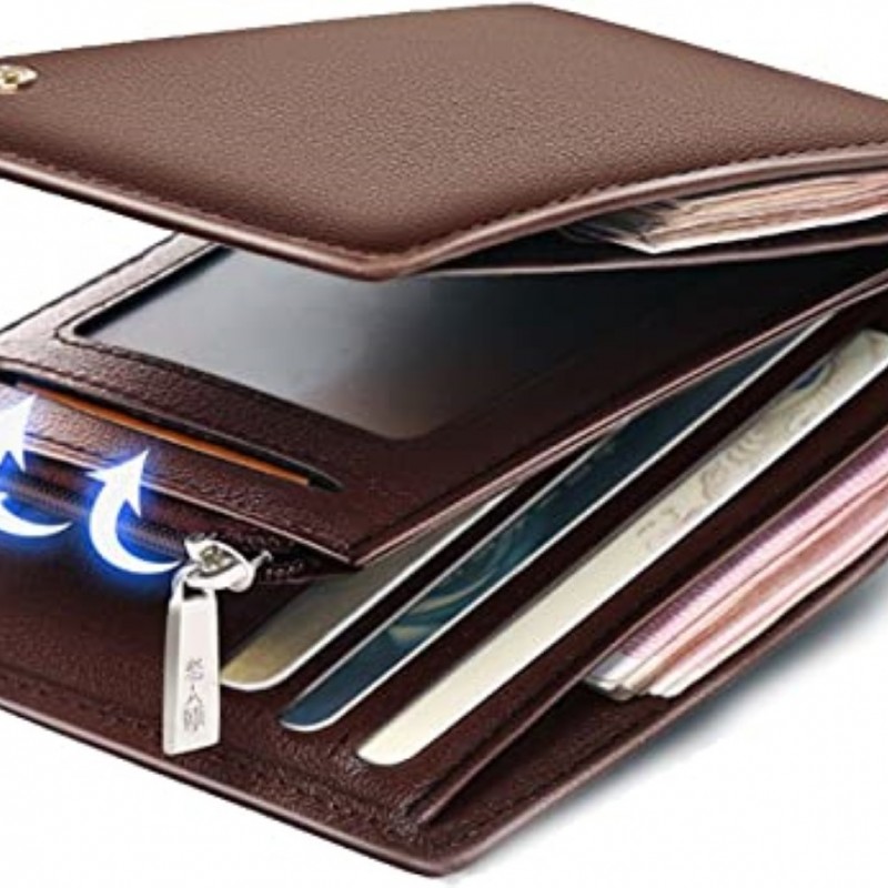 Δερμάτινο Ανδρικό πορτοφόλι Laorentou 328J007L σκούρο καφέ 