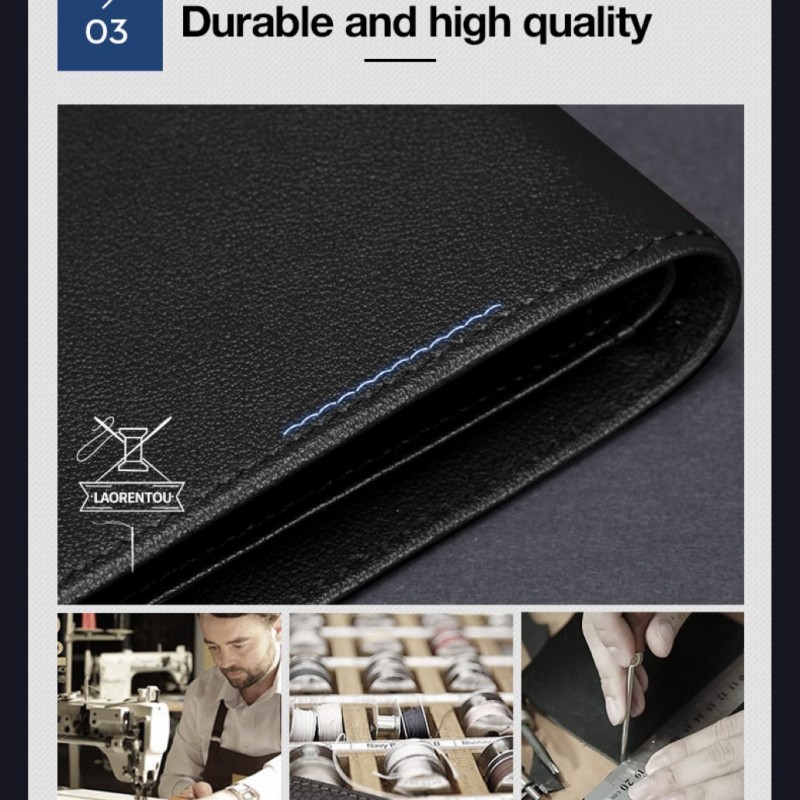 Δερμάτινο Ανδρικό πορτοφόλι Laorentou 328J007L μαύρο 